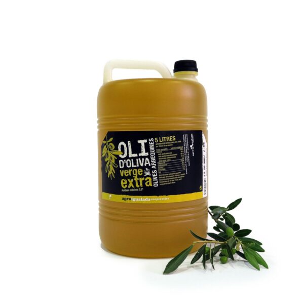 2 x Garrafa 5l oli d'oliva arbequina VERGE EXTRA CAIXA 2 GARRAFES