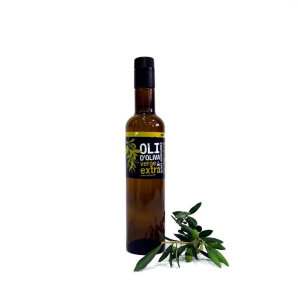 Ampolla vidre 0,5l oli d'oliva arbequina VERGE EXTRA